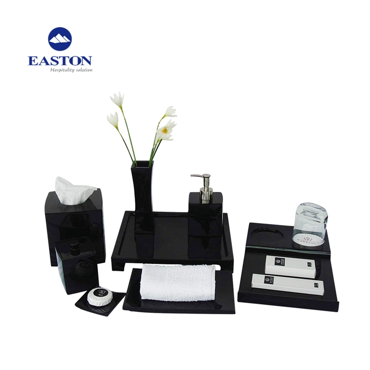 Guangzhou Bathroom Accessories Marble Finish Amenities Holder Set