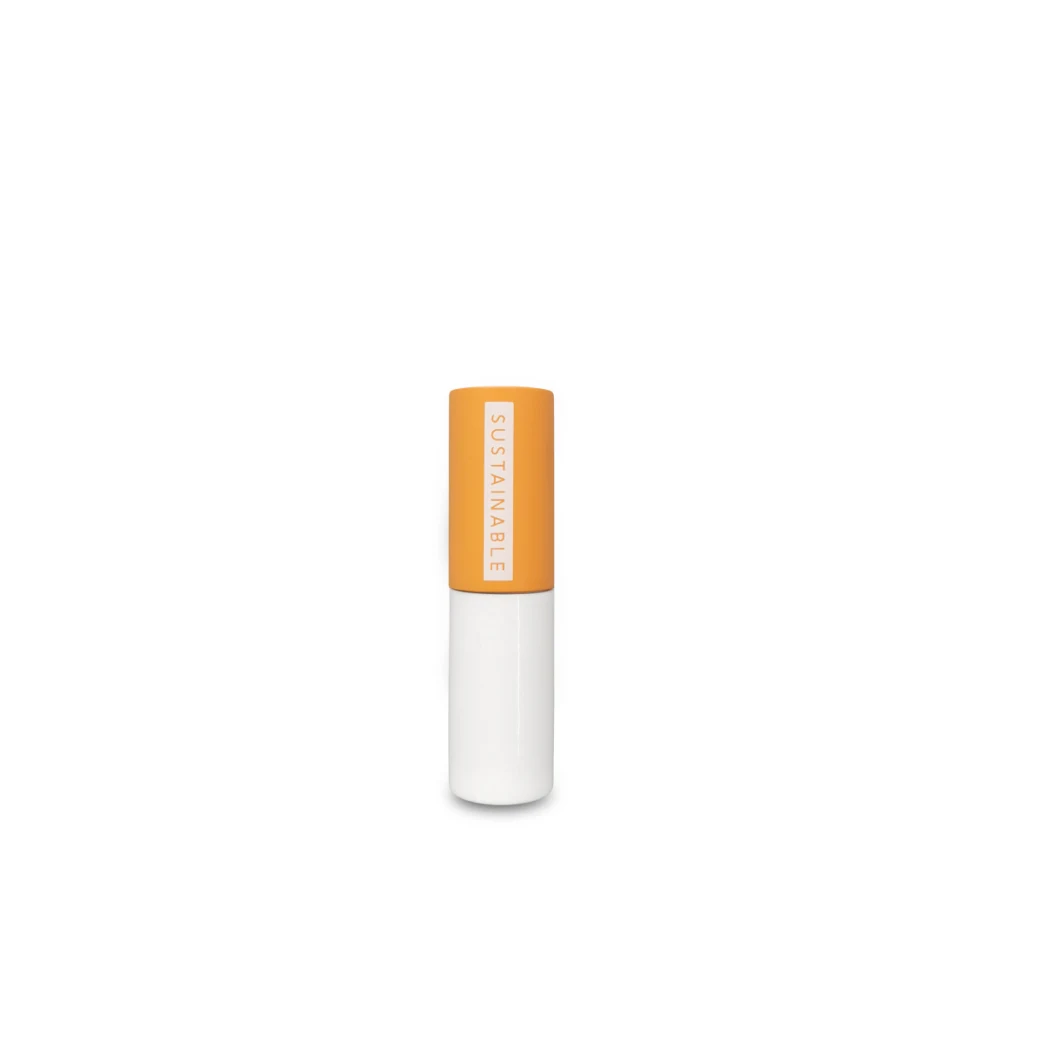 Eco Friendly Sustainable Cosmetic Packaging Beauty Wholesale Empty Orange Ceramic Lipstick Tube Cosmetic Package