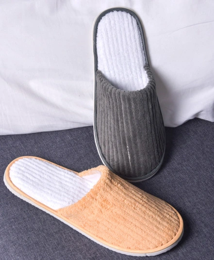 Hotel Amenities Disposable Slippers EVA Outsole Material Hotel Disposable Slippers